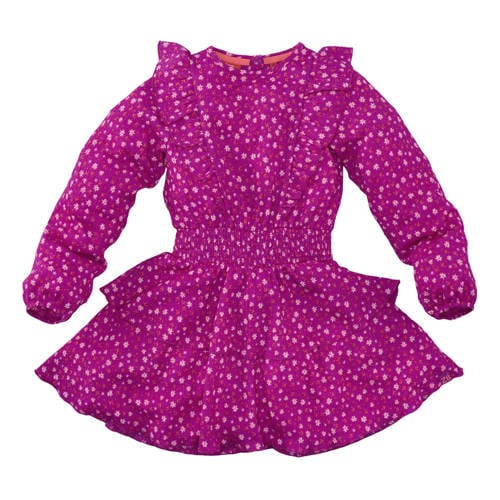 Z8 kids jurk Megan violet Paars Meisjes Polyester Ronde hals Bloemen - maat 128/134 afbeelding