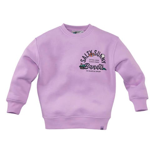 Z8 kids sweater Aris met printopdruk lila Paars Jongens Stretchkatoen Printopdruk - maat 140/146 afbeelding