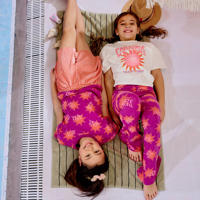 thumbnail: Z8 kids flared broek Amani violet/oranje/lichtroze
