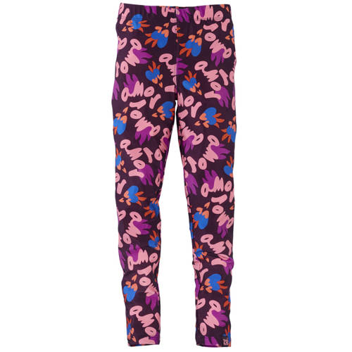 Z8 kids legging Mijs bordeaux/lichtroze/violet Rood Meisjes Nylon All over print - maat 134 afbeelding