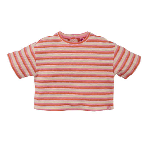 Z8 kids cropped shirt Gaia oranje/lichtgeel/koraal T-shirt Meisjes Stretchkatoen Ronde hals - maat 104/110 afbeelding