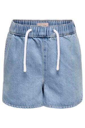 relaxed short light blue denim