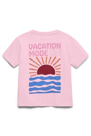 T-shirt met backprint roze