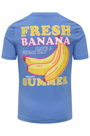 T-shirt met backprint hemelsblauw