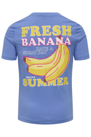 T-shirt met backprint hemelsblauw