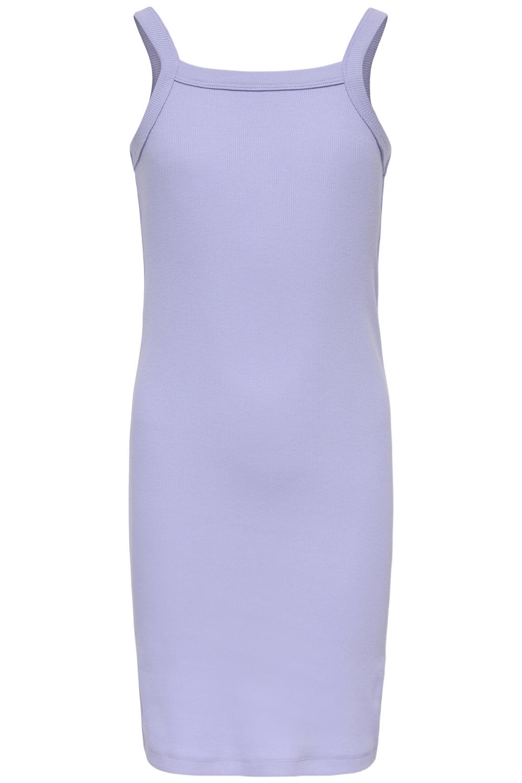 Lilakleurige meisjes KIDS ONLY GIRL bodycon jurk van stretchkatoen met effen en ronde hals