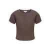 KIDS ONLY GIRL T-shirt met textuur donkerbruin