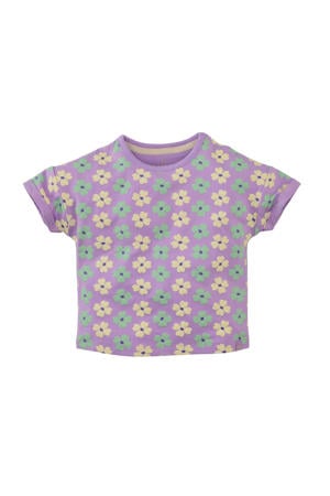 T-shirt Jara lila/lichtgroen/crème