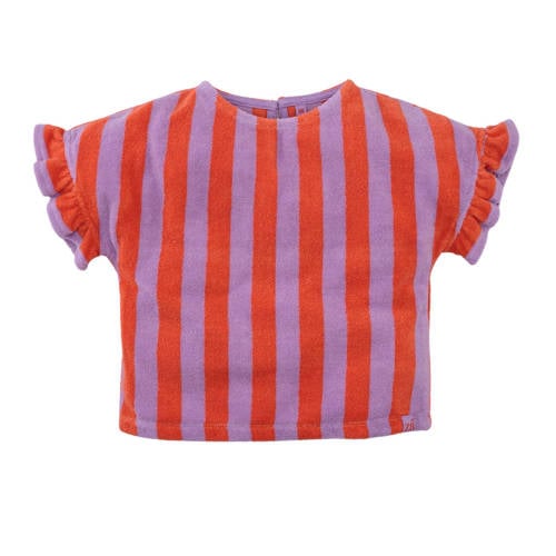 Z8 mini badstof T-shirt Inge lila/oranje Paars Streep - maat 104 afbeelding