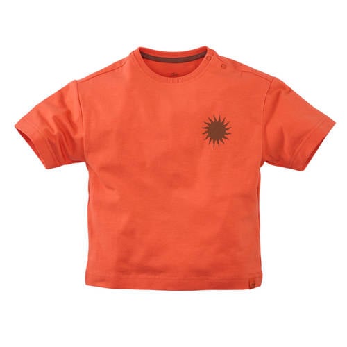 Z8 mini T-shirt Elias met backprint oranje Jongens Stretchkatoen Ronde hals - maat 110 afbeelding
