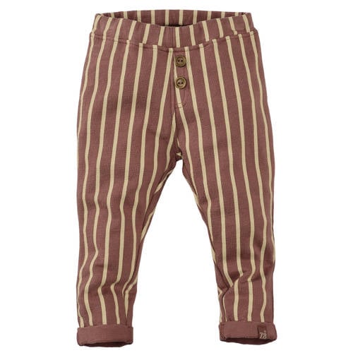 Z8 mini casual broek Rens bruin/creme Jongens Katoen Streep - maat 86 afbeelding