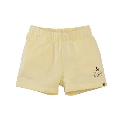 Z8 mini sweatshort Juda lichtgeel Korte broek Jongens Stretchkatoen Tekst - maat 110 afbeelding