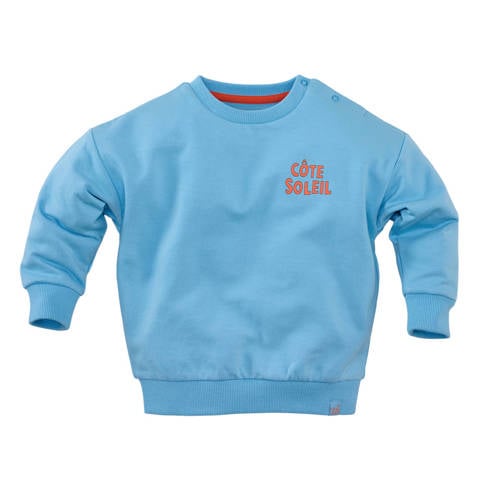 Z8 mini sweater Gies met backprint blauw/oranje Jongens Stretchkatoen Ronde hals - maat 80 afbeelding