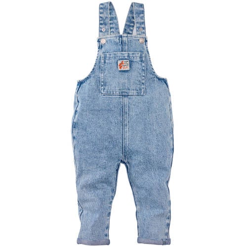 Z8 mini denim tuinbroek Aras light blue denim Blauw Effen