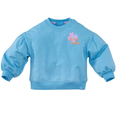Z8 mini sweater Jonna met backprint lichtblauw Backprint - maat 104 afbeelding