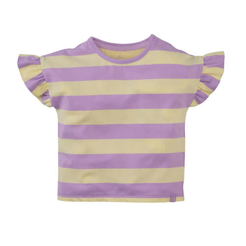 Z8 mini T-shirt Maia lila/lichtgeel Paars Meisjes Stretchkatoen Ronde hals - maat 92 afbeelding