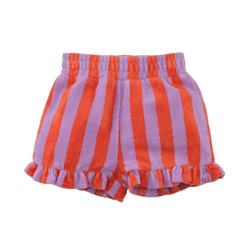 Z8 mini badstof korte broek Guusje lila/oranje Paars Streep - maat 104 afbeelding
