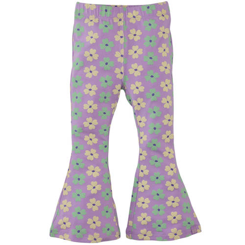 Z8 mini flared broek Noella lila/lichtgroen/crème Paars Meisjes Stretchkatoen - maat 104 afbeelding