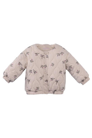 zomerjas Duha met bloemenprint beige/roze