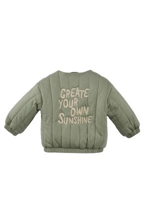 zomerjas Freek met backprint groen