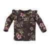 Z8 newborn longsleeve Vie met bloemenprint donkerbruin