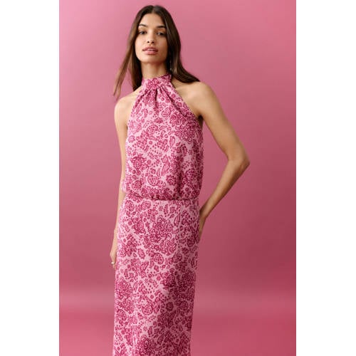 MANGO TEEN haltertop roze All over print - maat 158(XS) afbeelding
