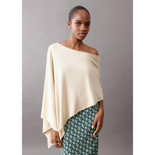 MANGO TEEN off shoulder trui ecru Effen | Trui van MANGO TEEN afbeelding