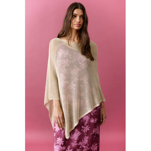 MANGO TEEN asymmetrische top goud Meisjes Viscose Ronde hals Effen afbeelding