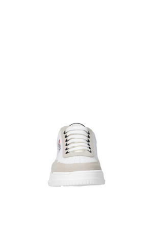 leren sneakers wit/beige