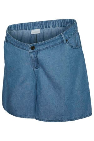 zwangerschaps short light blue denim