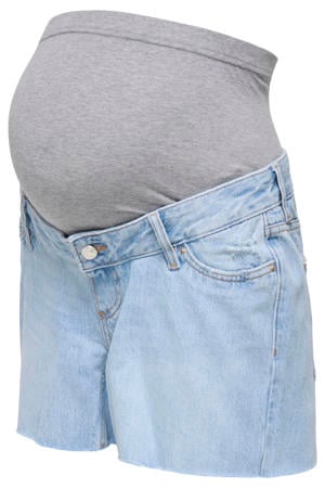 regular zwangerschaps short light blue denim