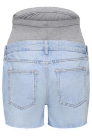 thumbnail: ONLY MATERNITY regular zwangerschaps short light blue denim