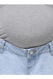 thumbnail: ONLY MATERNITY regular zwangerschaps short light blue denim