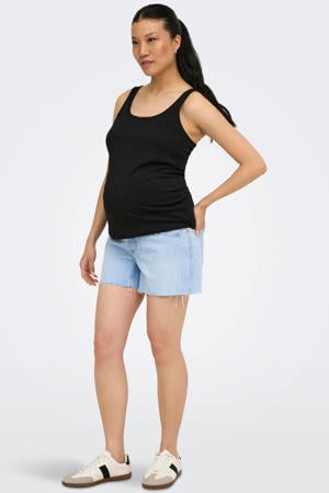regular zwangerschaps short light blue denim