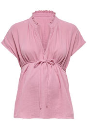 thumbnail: ONLY MATERNITY zwangerschaps blousetop met textuur roze