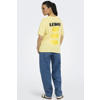 ONLY MATERNITY zwangerschaps T-shirt met backprint lichtgeel