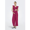 ONLY MATERNITY zwangerschaps jumpsuit broderie fuchsia