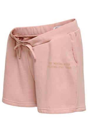 regular low waist zwangerschaps sweatshort lichtroze