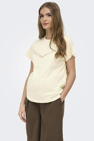 zwangerschaps T-shirt ecru