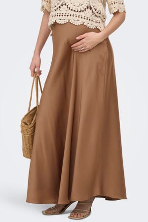 zwangerschaps maxi rok bruin