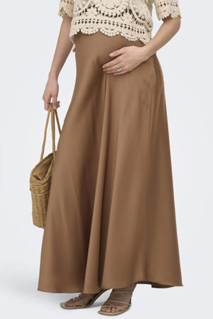 zwangerschaps maxi rok bruin
