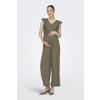 ONLY MATERNITY zwangerschaps jumpsuit broderie olijfgroen