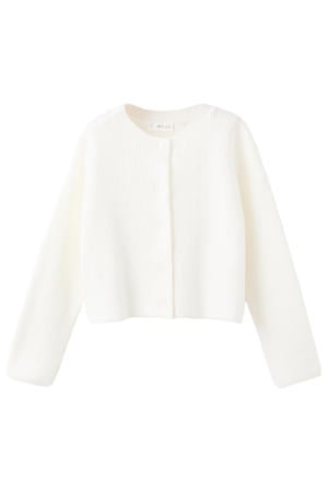 vest wit rib gebreid