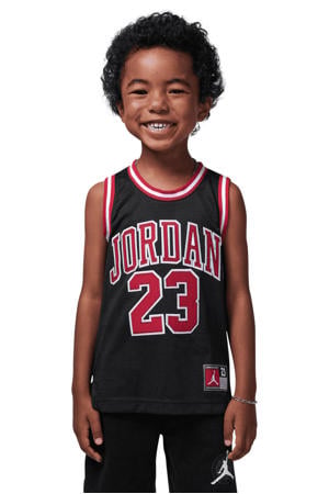 singlet zwart/rood/wit