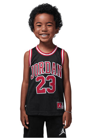 singlet zwart/rood/wit