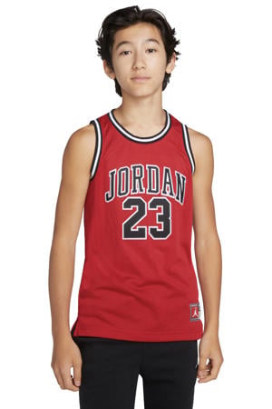 singlet rood/zwart/wit