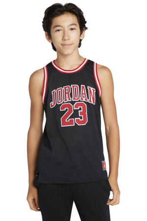 singlet zwart/rood/wit