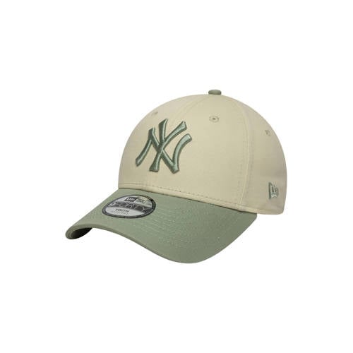 New Era Junior pet 9FORTY beige/mintgroen Jongens/Meisjes Katoen Effen