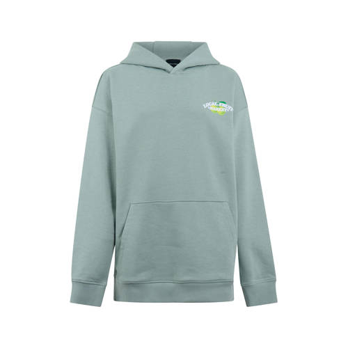 Shoeby sweater met backprint groen Backprint - maat 146/152 afbeelding