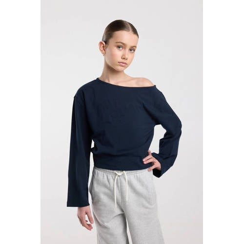 America Today off shoulder top donkerblauw Printopdruk - maat 170/176 afbeelding